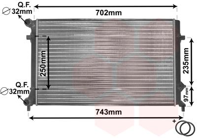 VAN WEZEL radiatorius, variklio aušinimas 58002204